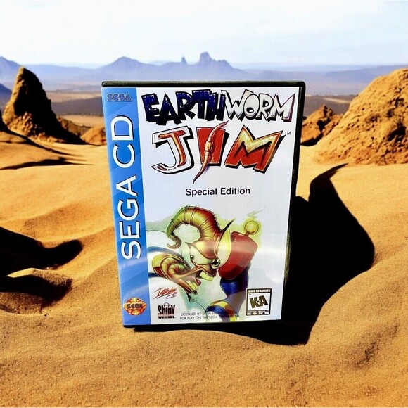 Earthworm Jim: Special Edition (Sega CD, 1995) Complete HQ Reproduction Fast S/H